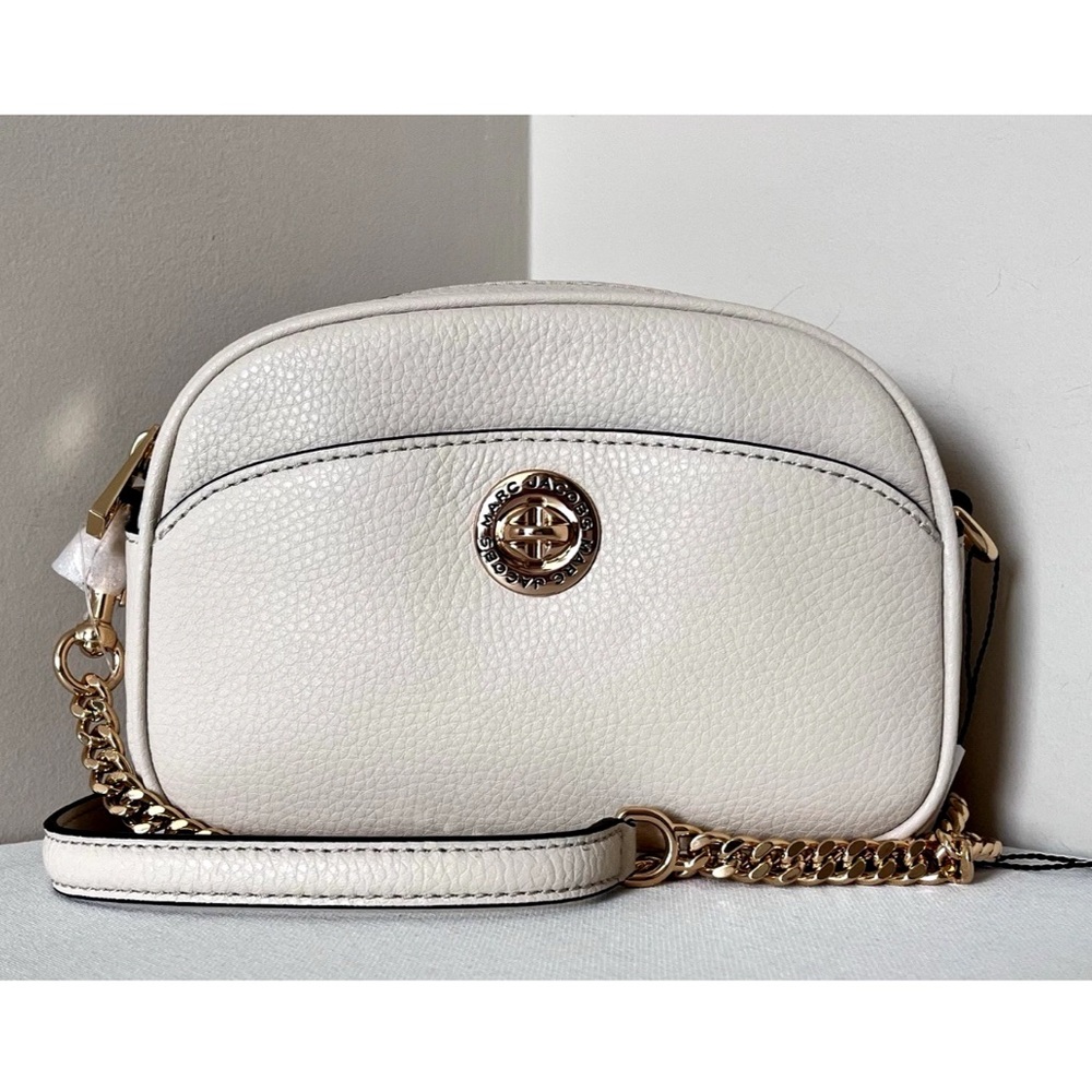 New Marc Jacobs Crossbody Camera Bag Pebble Leather Marshmallow